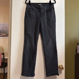 Madewell mid rise 90s straight black jeans size 6 / 28